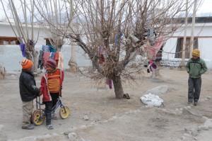 una vecchia ma preziosa bici al Tibetan Children's Village di Choglamsar