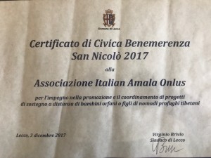 certificato civica benemerenza